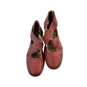 FLY London Women's Yogo Wedge Pump Cherry Mousse 37 US 6.5 7